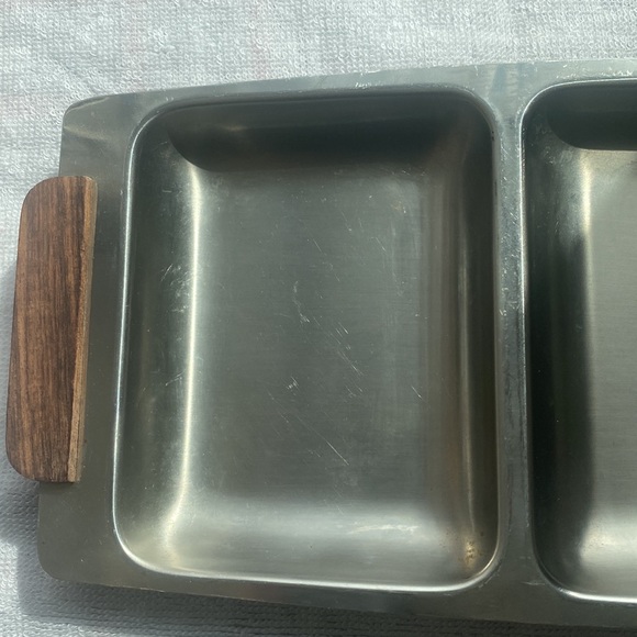 Mid Century Modern VINTAGE 18/8 STAINLESS STEEL DIVIDED TRAY by ZELCO Japan - Picture 7 of 10